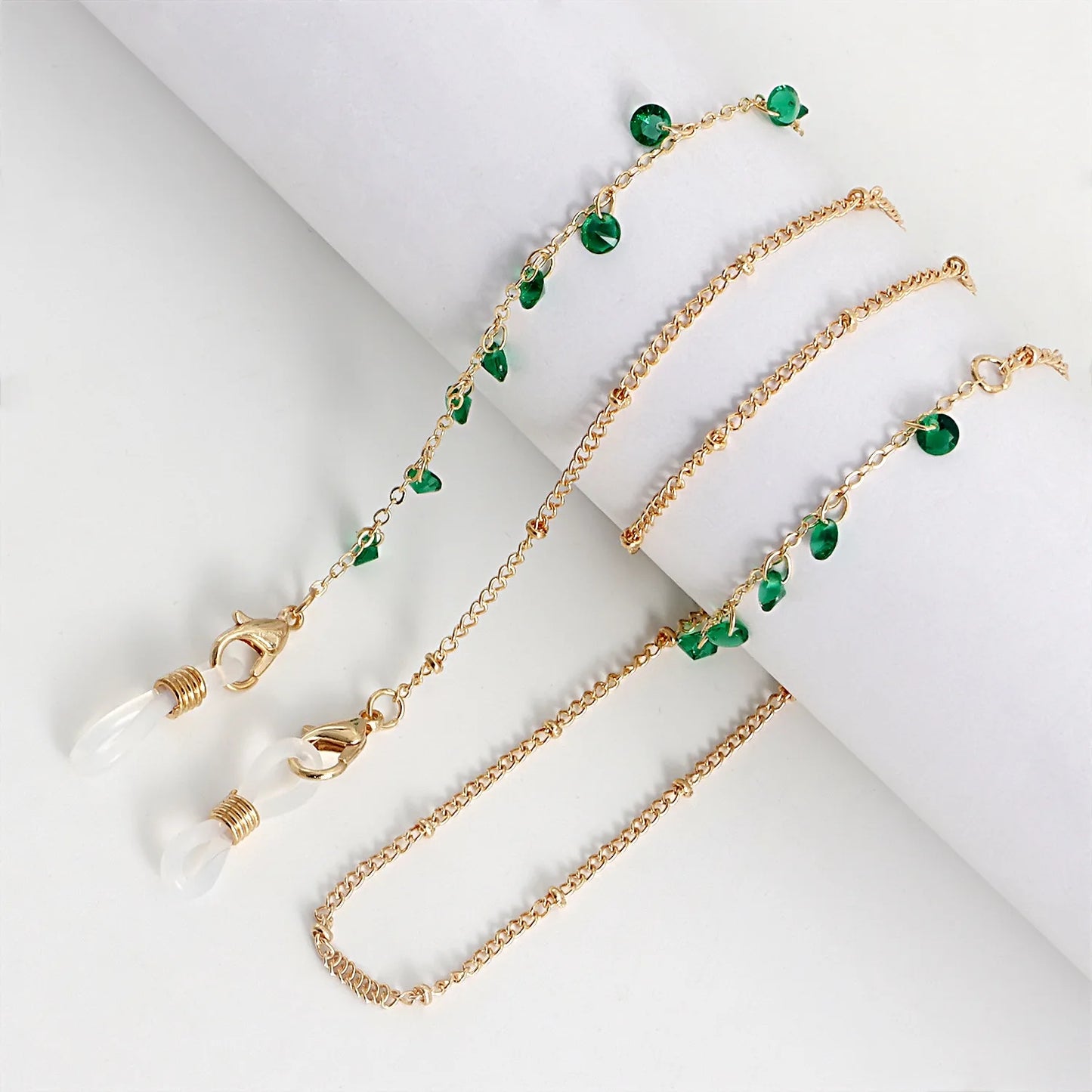 Crystal Stone Glasses Chain Bohemian Eyeglass Rope Sunglasses Cord Face Masks Chains Holder Trendy Neck Strap Gift For Women
