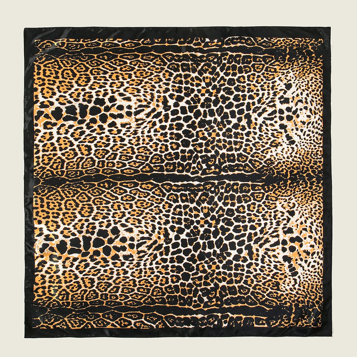 90*90cm Satin Square Scarf Women Leopard Print Shawl Hair Wrap Silk Feeling Satin Neckerchief Hair Band Classics Leopard Bandana
