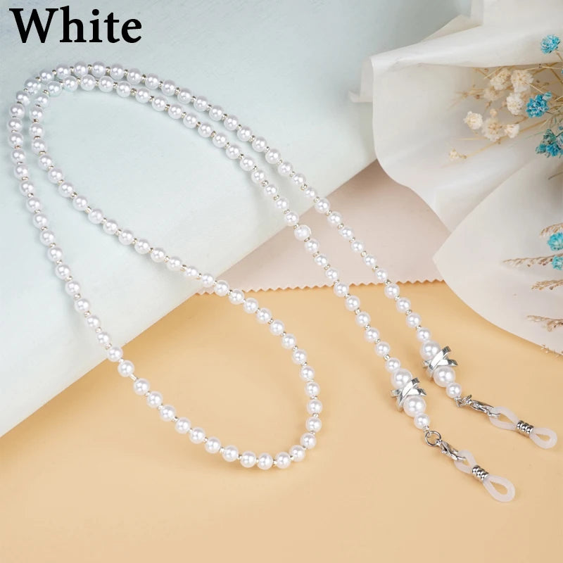 Fashion Pearl Glasses Chain for Women Sunglass Lanyard Reading Glasses Lanyard Mask Chain Eyewear Colorful Beaded Mask Chain