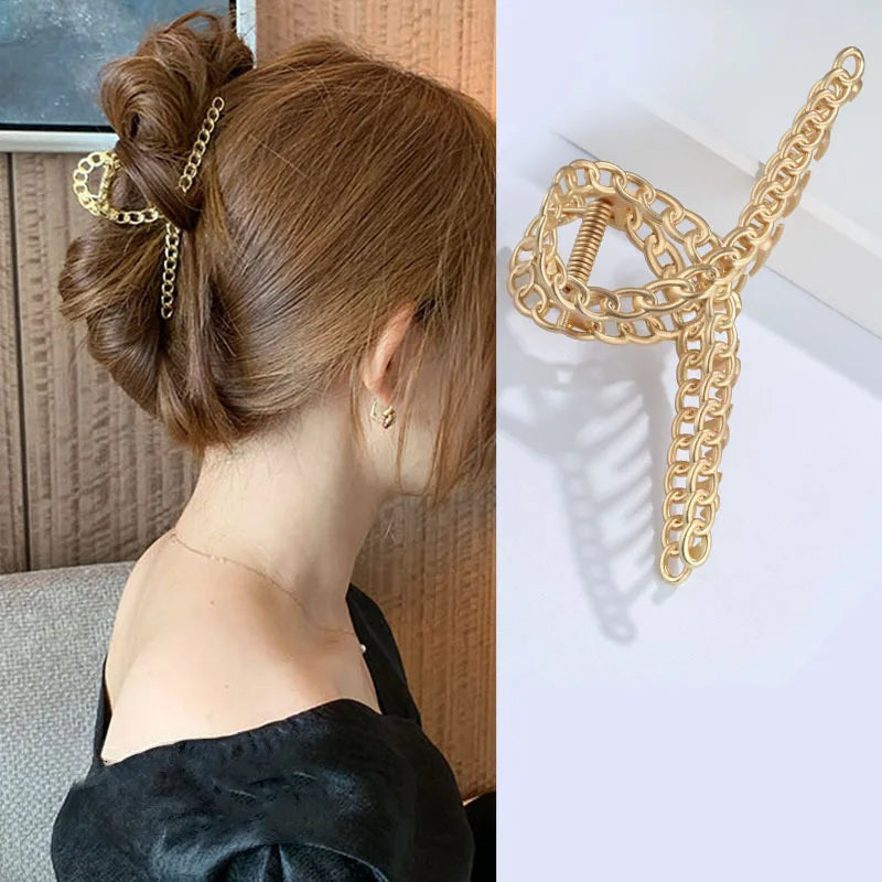 Fashion Summer Metal Geometric Hair Clips for Women French Big Claw Clips Woman Girls Hair Clip Headwear Pince Cheveux Wholesale