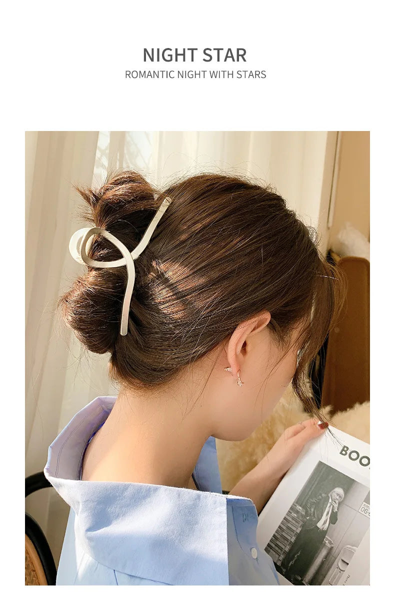 Fashion Summer Metal Geometric Hair Clips for Women French Big Claw Clips Woman Girls Hair Clip Headwear Pince Cheveux Wholesale