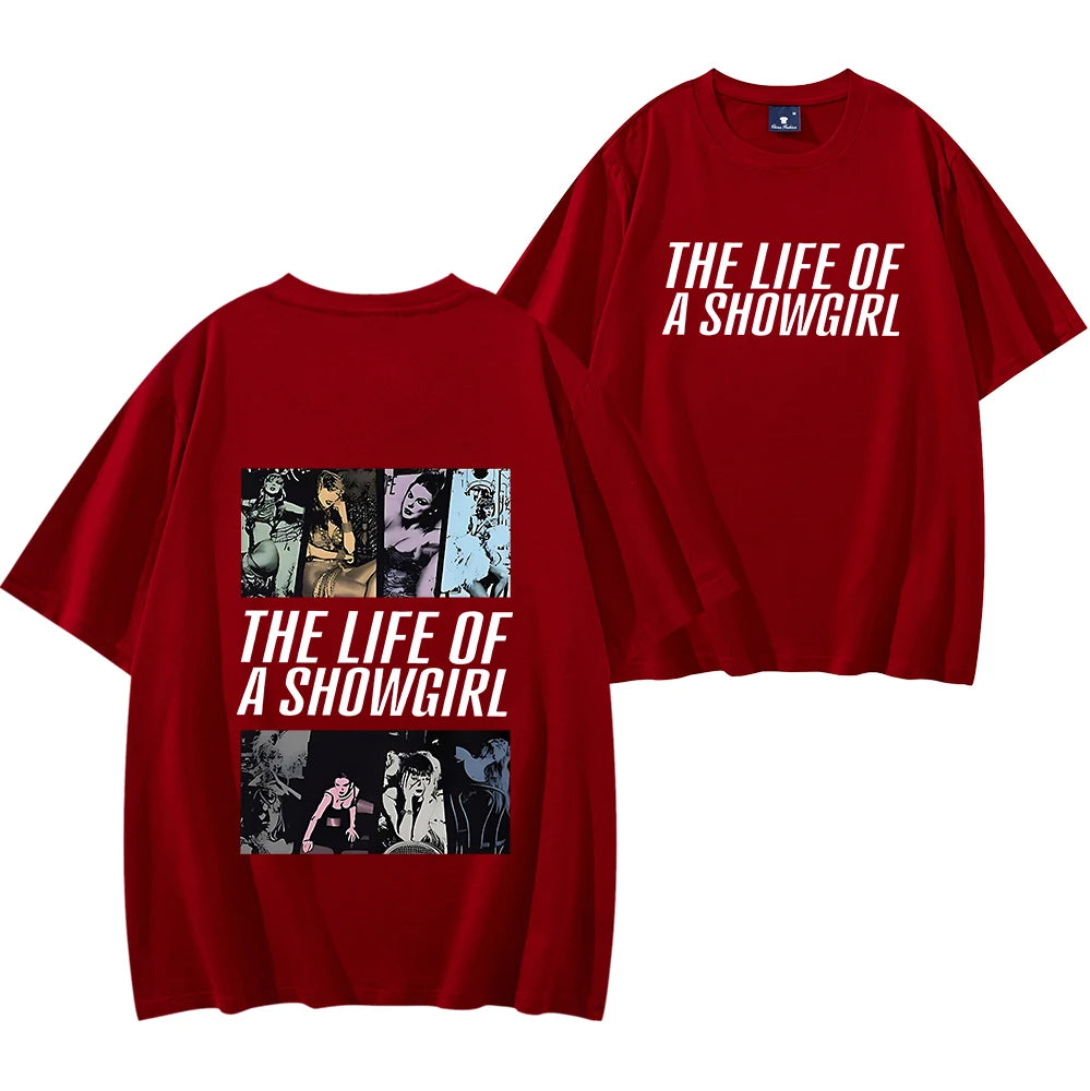 Showgirls Life T Shirt in My Showgirl Era T-Shirt New Album 2025 Shirt Country Music Fan Gift Men Women Streetwear Hip Hop Tops