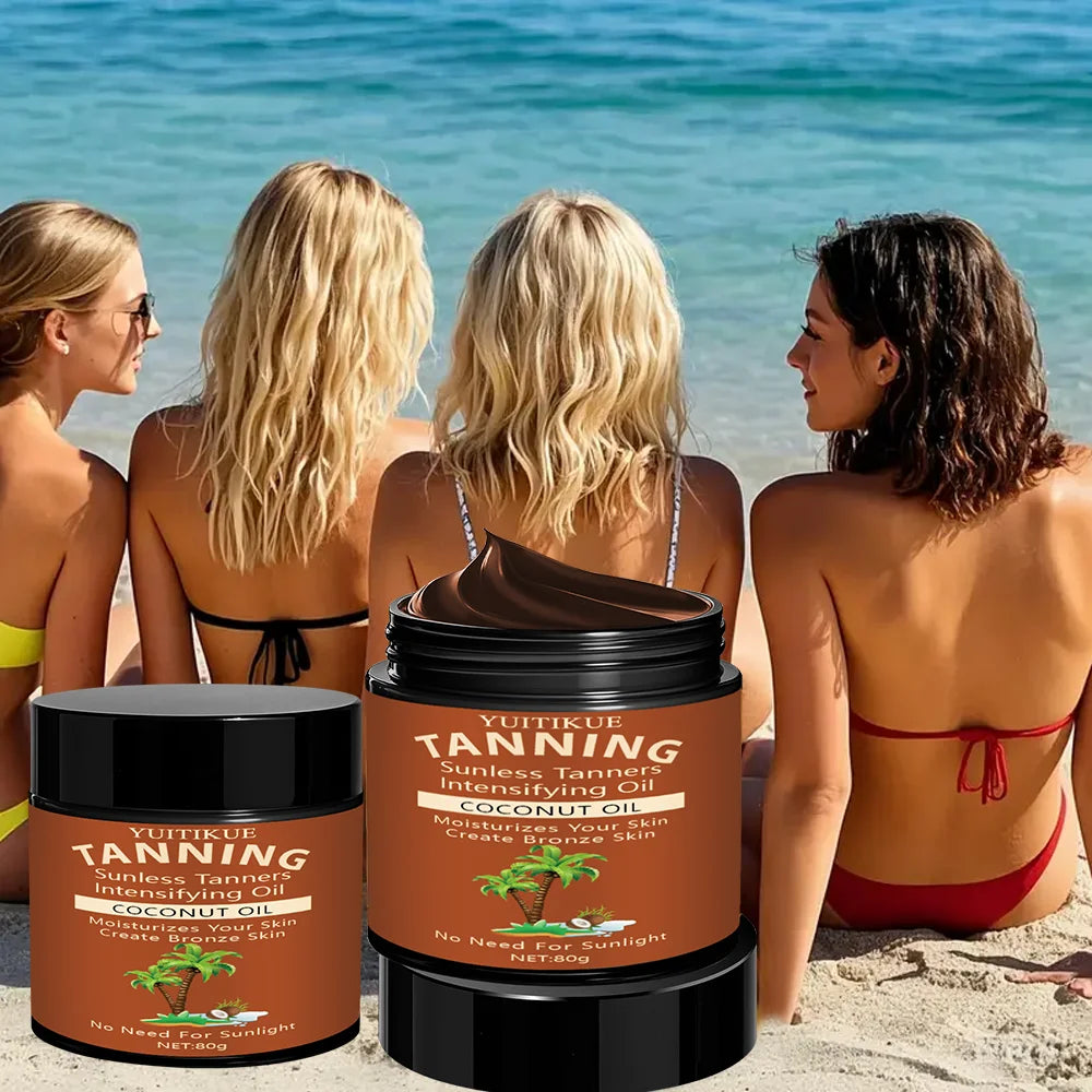 Summer Skin Self Tanning Cream Sunless Self Tanner For Face Body For Natural Glow Body Bronzer Easy Use Bronzing Lotion 80g