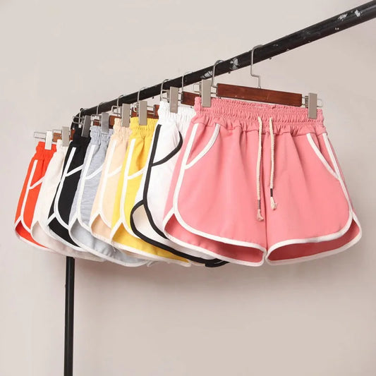 plus size pajama trousers women's sports shorts high waist solid colour wide leg trousers elastic waistband pocket pajama trouse