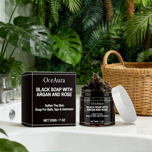 Black Soap Purifying Deep Cleansing Dead Skin Remover Acne Anti Redness Soothing Brightening Moisturizing Exfoliating Body Scrub