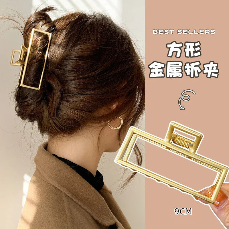 Fashion Summer Metal Geometric Hair Clips for Women French Big Claw Clips Woman Girls Hair Clip Headwear Pince Cheveux Wholesale