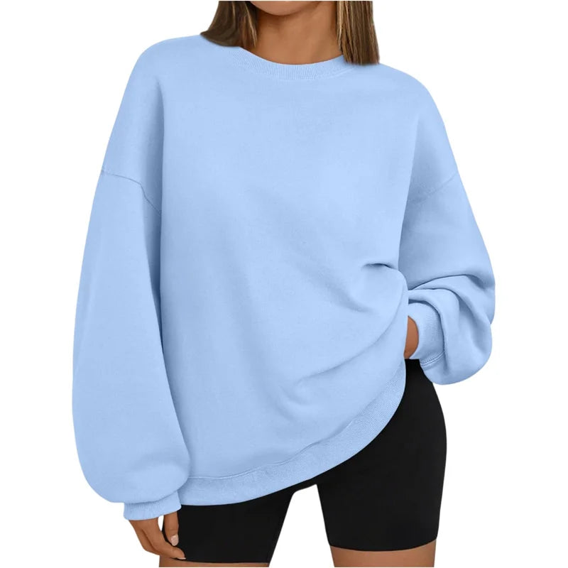 new Loose Long Sleeve round Neck Sweatshirt Casual Comfortable pullover Spring Autumn  Sportswear Tops Women's sweatshirt