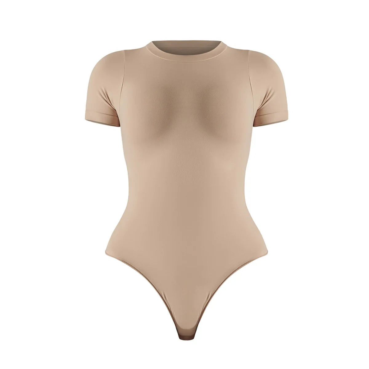 Pmwrun Women's Active Wear Seamless Shapewear Short Sleeve Bodysuit Shaping Sports Beauty Yoga Dress