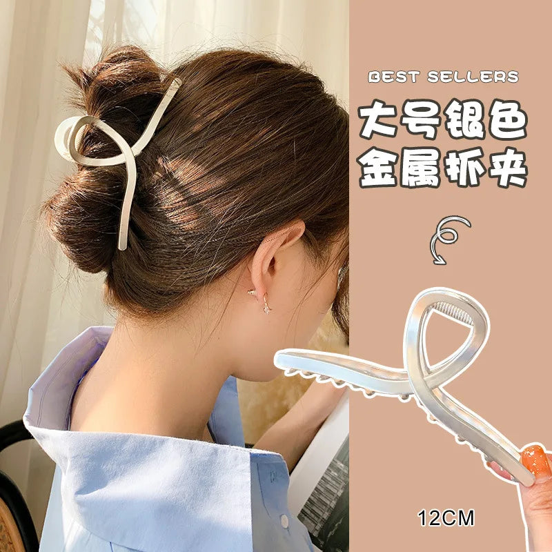 Fashion Summer Metal Geometric Hair Clips for Women French Big Claw Clips Woman Girls Hair Clip Headwear Pince Cheveux Wholesale