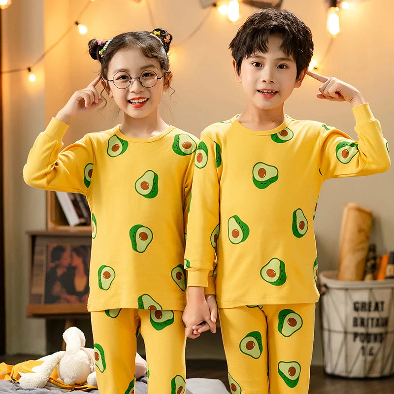 Girls Pajamas Sets 2 to 3 4 5 6 7 8 9 10 11 12 13 14 Years Cotton 100 Toddler Kids Pijamas Long Sleeve Cute Pyjama Pink Cat Pjs