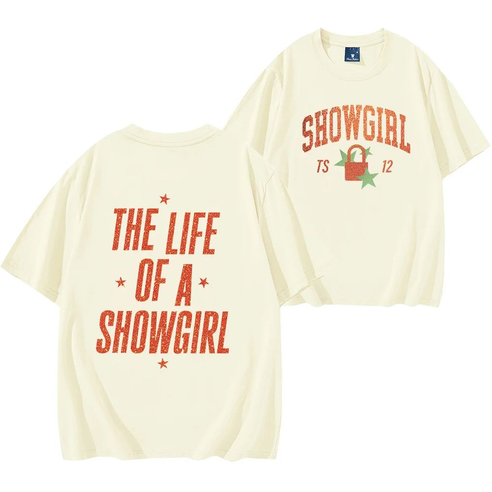 Showgirls Life T Shirt in My Showgirl Era T-Shirt New Album 2025 Shirt Country Music Fan Gift Men Women Streetwear Hip Hop Tops