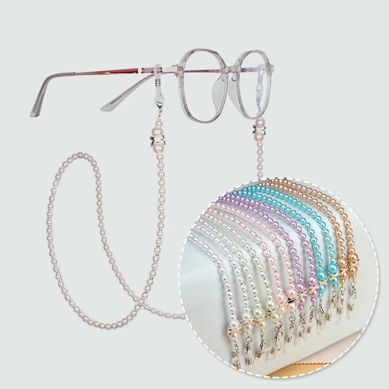 Fashion Pearl Glasses Chain for Women Sunglass Lanyard Reading Glasses Lanyard Mask Chain Eyewear Colorful Beaded Mask Chain