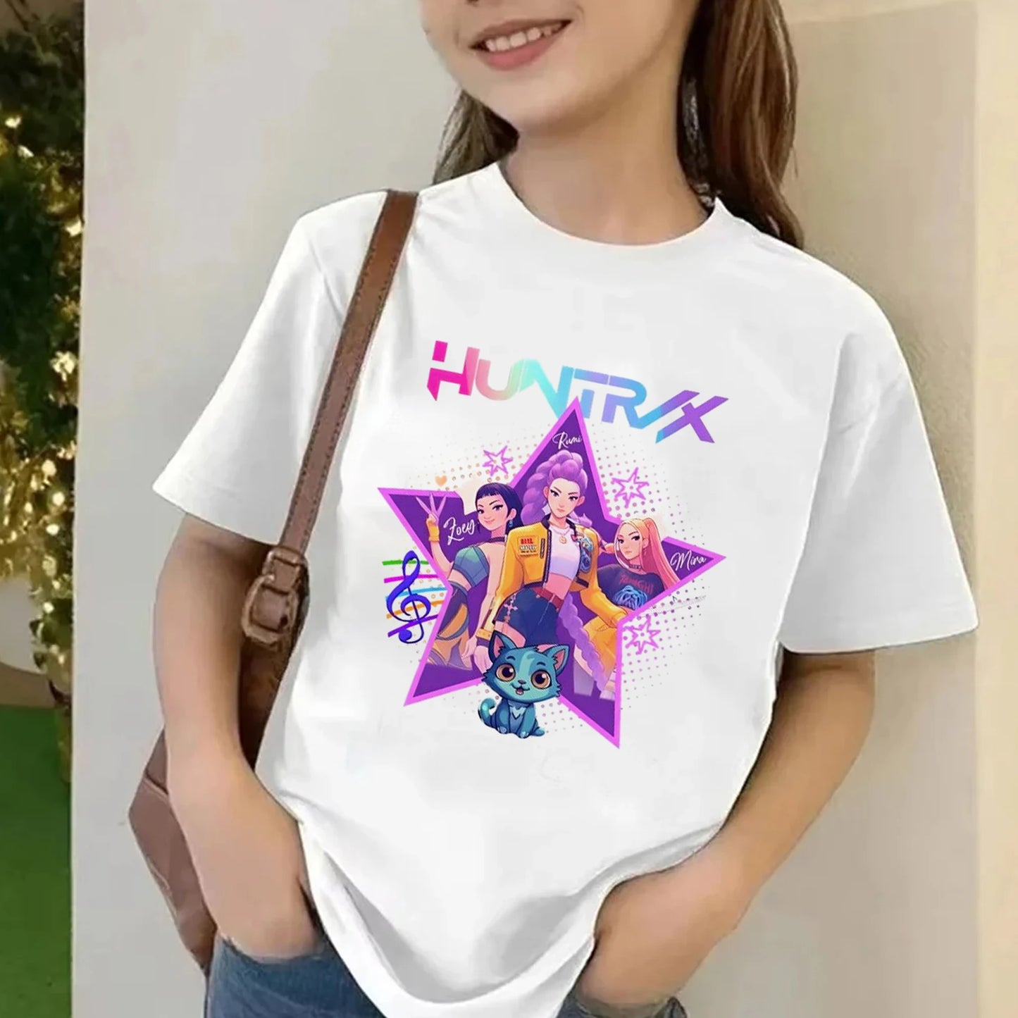 Kpop Demon Hunters Children's T Shirt Women Short Sleeve Saja Boys Kids Tee Kpop Demon Hunters Tshirt Boys Girls Family Clothing