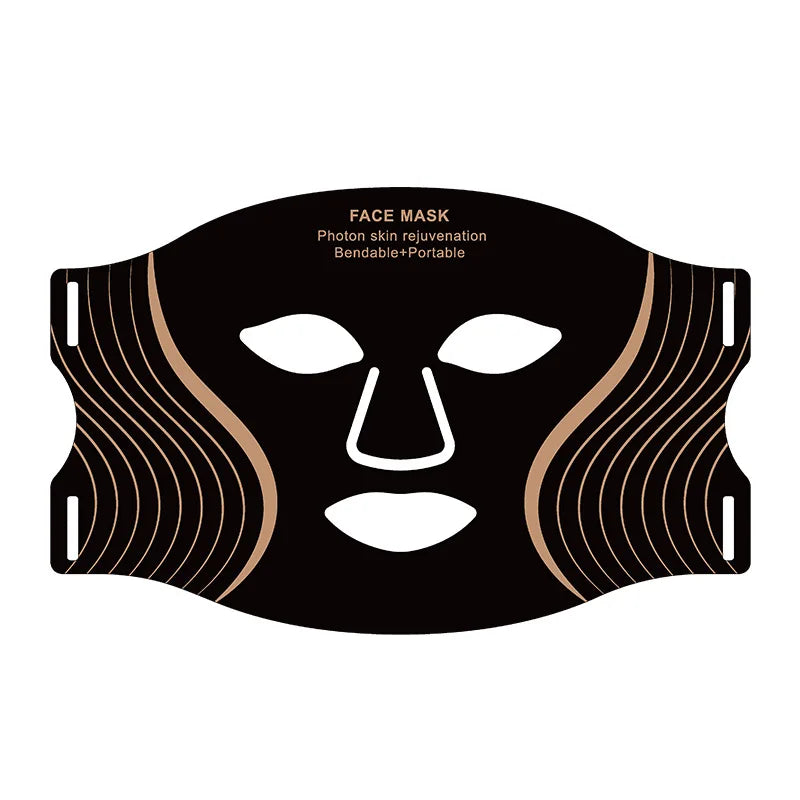 7 Colors LED Photon 630nm Red Light Therapy Mask Face Silicone LED Mask for Anti-Aging Wrinkles Skin Rejuvenation Beauty Mask
