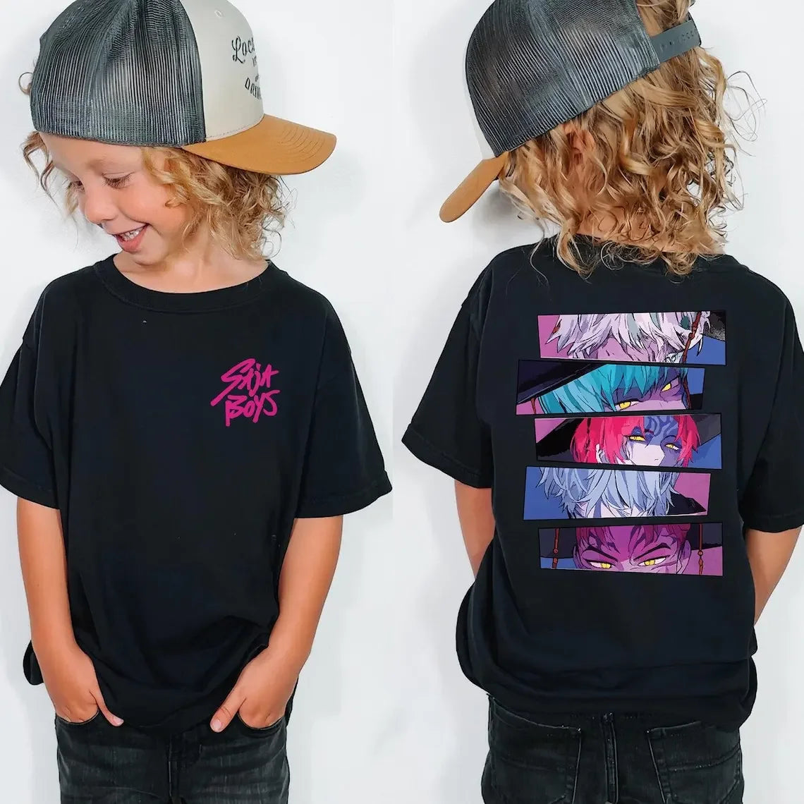 Kpop Demon Hunters Children's T Shirt Women Short Sleeve Saja Boys Kids Tee Kpop Demon Hunters Tshirt Boys Girls Family Clothing