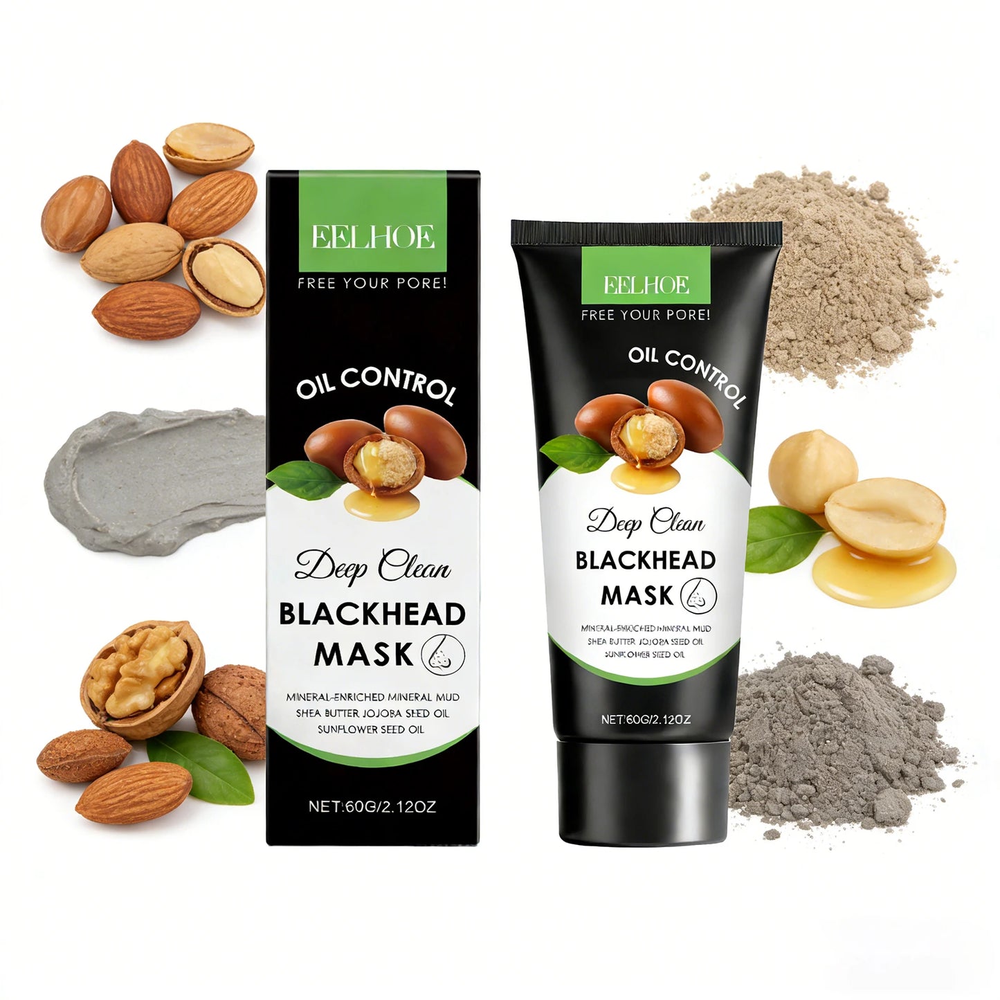 Moisturizing Cleaning Mask Effectively Cleaning Pore Remove Blackhead Control Oil Improve Facial Skin Elasticity Nourishing Mask