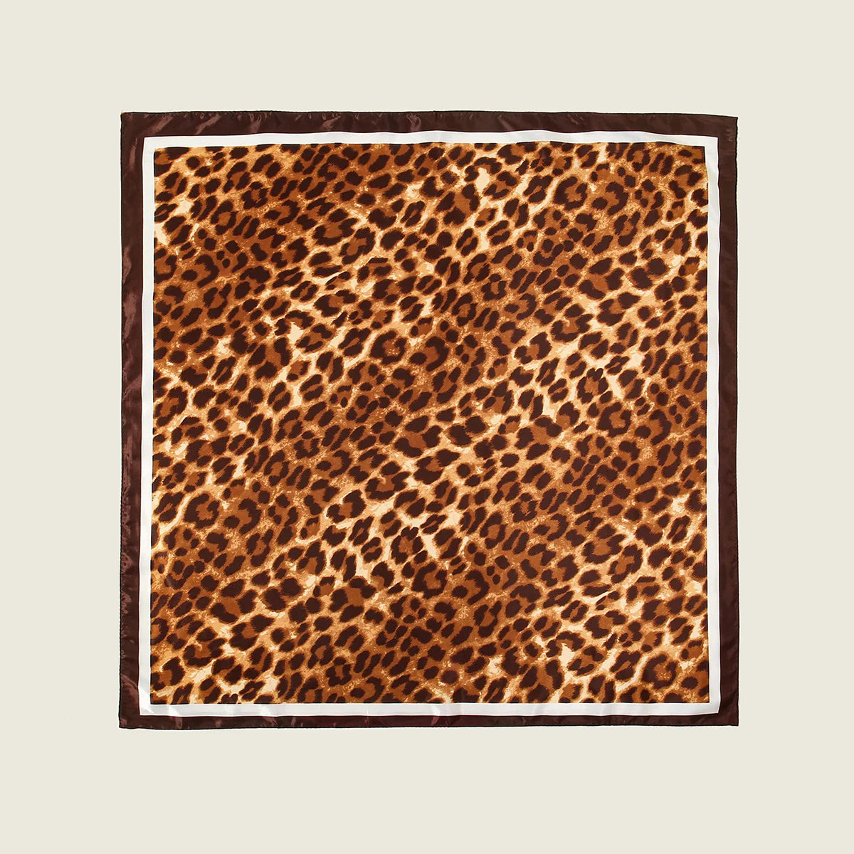 90*90cm Satin Square Scarf Women Leopard Print Shawl Hair Wrap Silk Feeling Satin Neckerchief Hair Band Classics Leopard Bandana