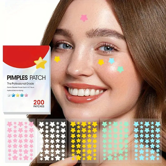 200PCS water-based gel acne patch for reducing acne, used once for facial and skin night spot stickers acne patches