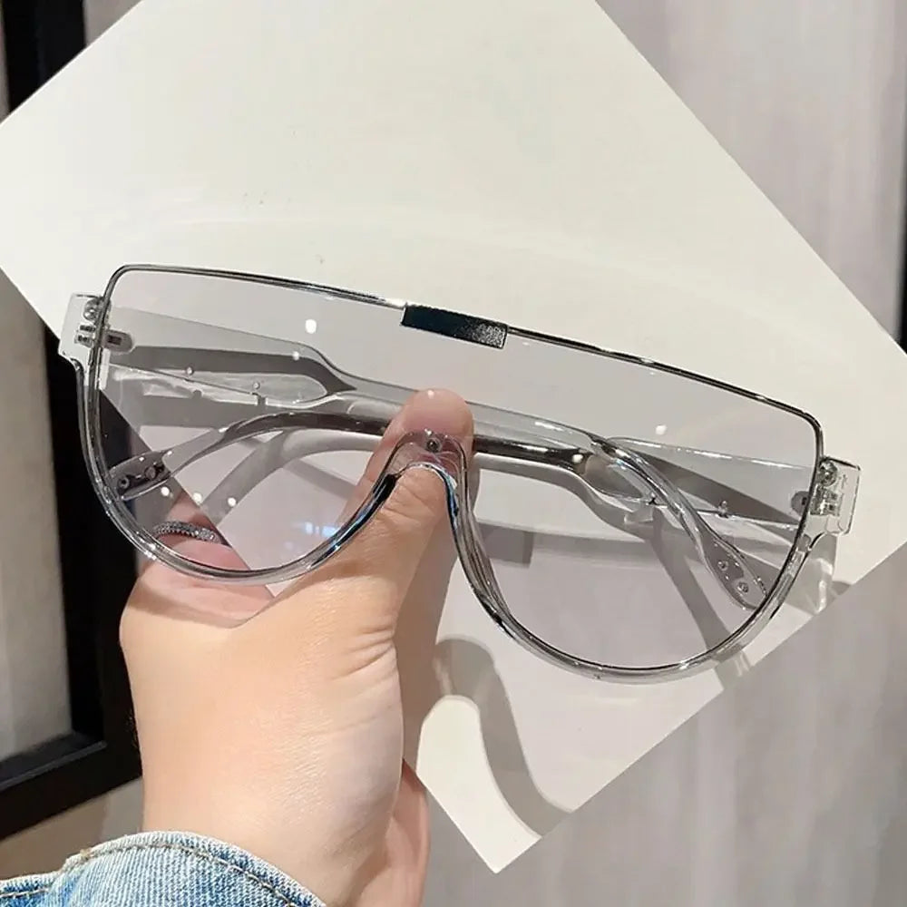 Semi Round Sunglasses for Women Monobloc Outdoor Protective Glasses Oversized Sunglasses UV400 очки солнечные женские очки