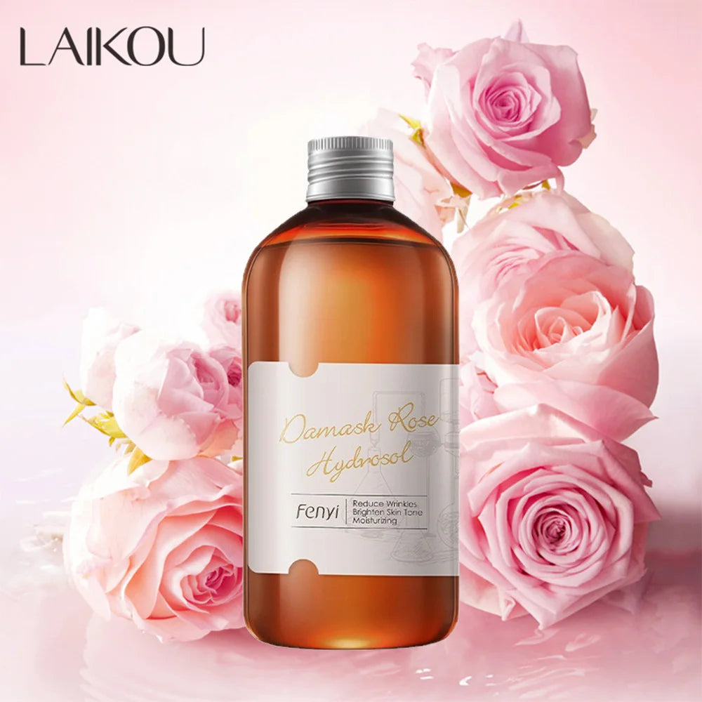 LAIKOU Face Care Rose Water Nourishing Skin Improve dryness Facial Toner Damask Hydrosol Korean Skincare Products