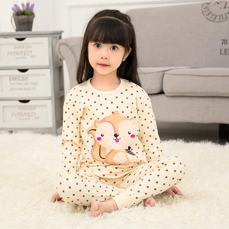 Girls Pajamas Sets 2 to 3 4 5 6 7 8 9 10 11 12 13 14 Years Cotton 100 Toddler Kids Pijamas Long Sleeve Cute Pyjama Pink Cat Pjs