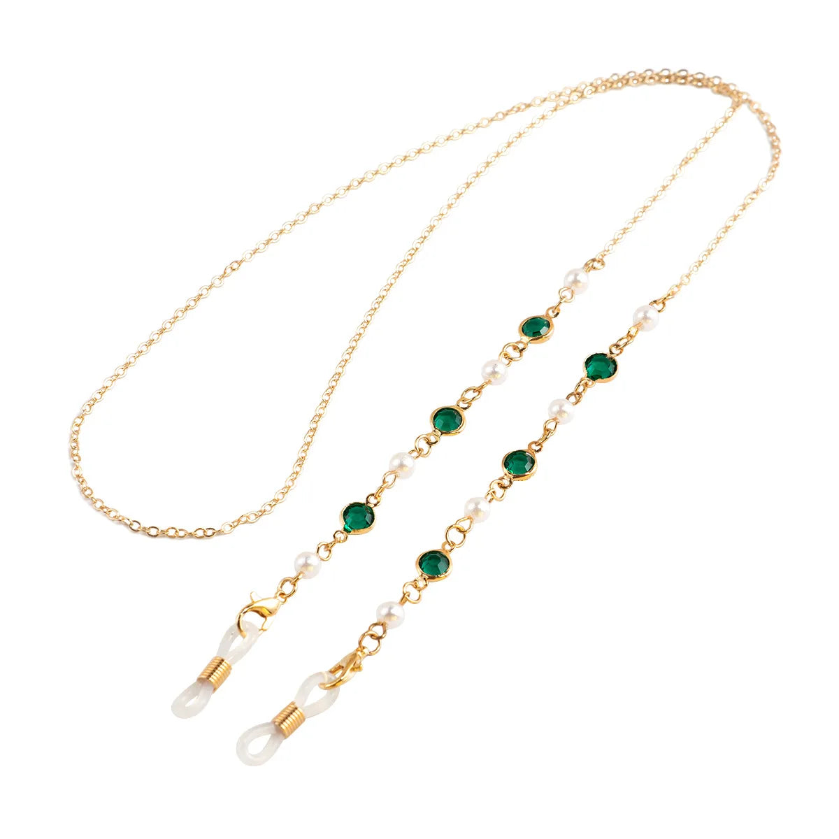 Colorful Rhinestone Glasses Chain Acrylic Sunglasses Neck Rope Women Metal Reading Glasses Accessory