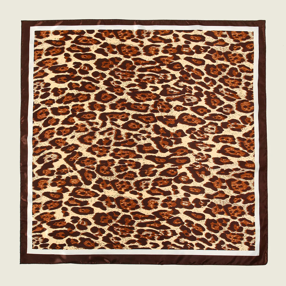 90*90cm Satin Square Scarf Women Leopard Print Shawl Hair Wrap Silk Feeling Satin Neckerchief Hair Band Classics Leopard Bandana
