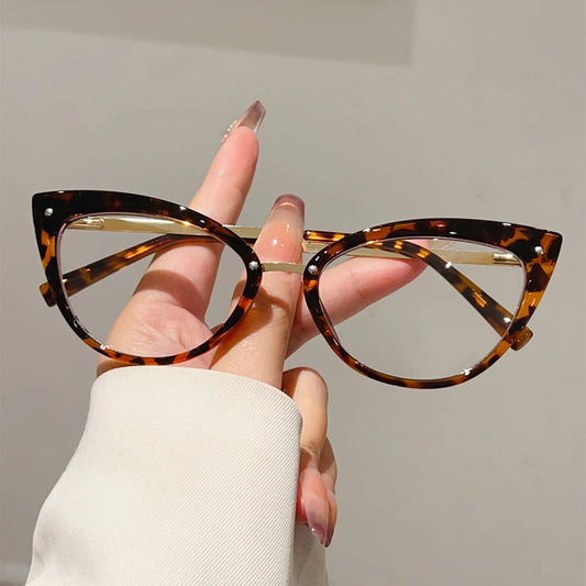 KAMMPT Vintage Cat Eye Glasses Women Stylish Candy Color Rim Blue Light Blocking Optical Frames Trendy Brand Design Eyeglasses