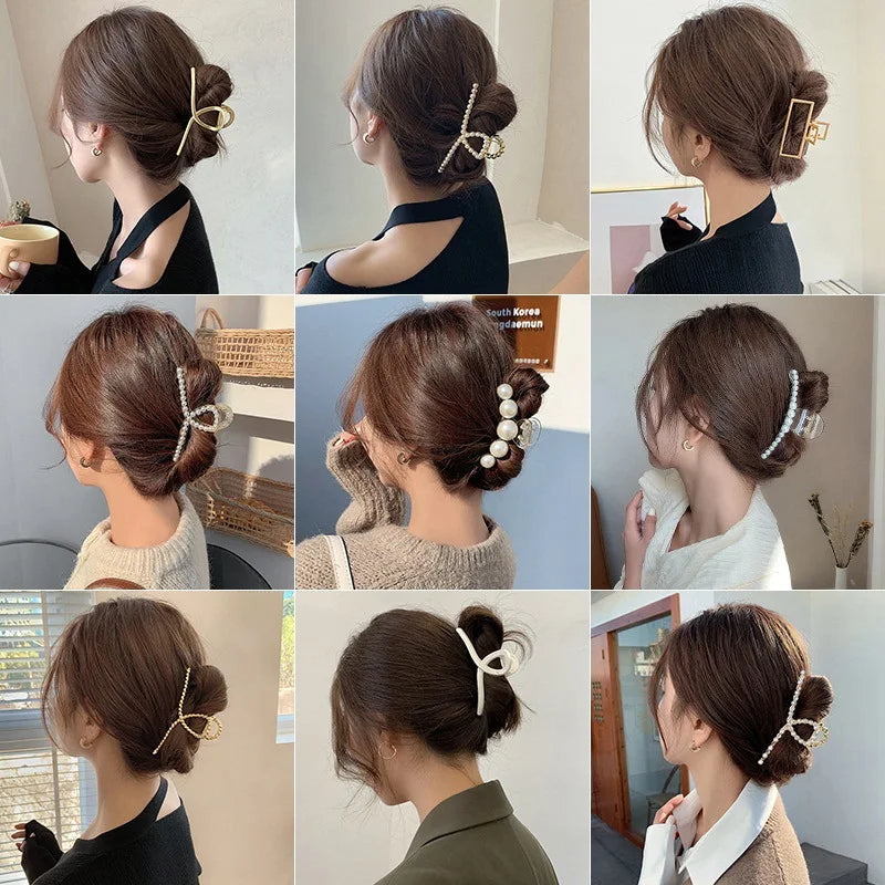 Fashion Summer Metal Geometric Hair Clips for Women French Big Claw Clips Woman Girls Hair Clip Headwear Pince Cheveux Wholesale