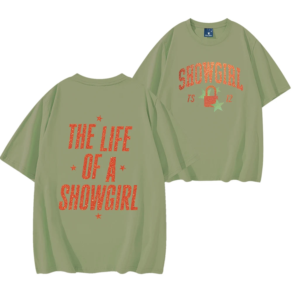 Showgirls Life T Shirt in My Showgirl Era T-Shirt New Album 2025 Shirt Country Music Fan Gift Men Women Streetwear Hip Hop Tops