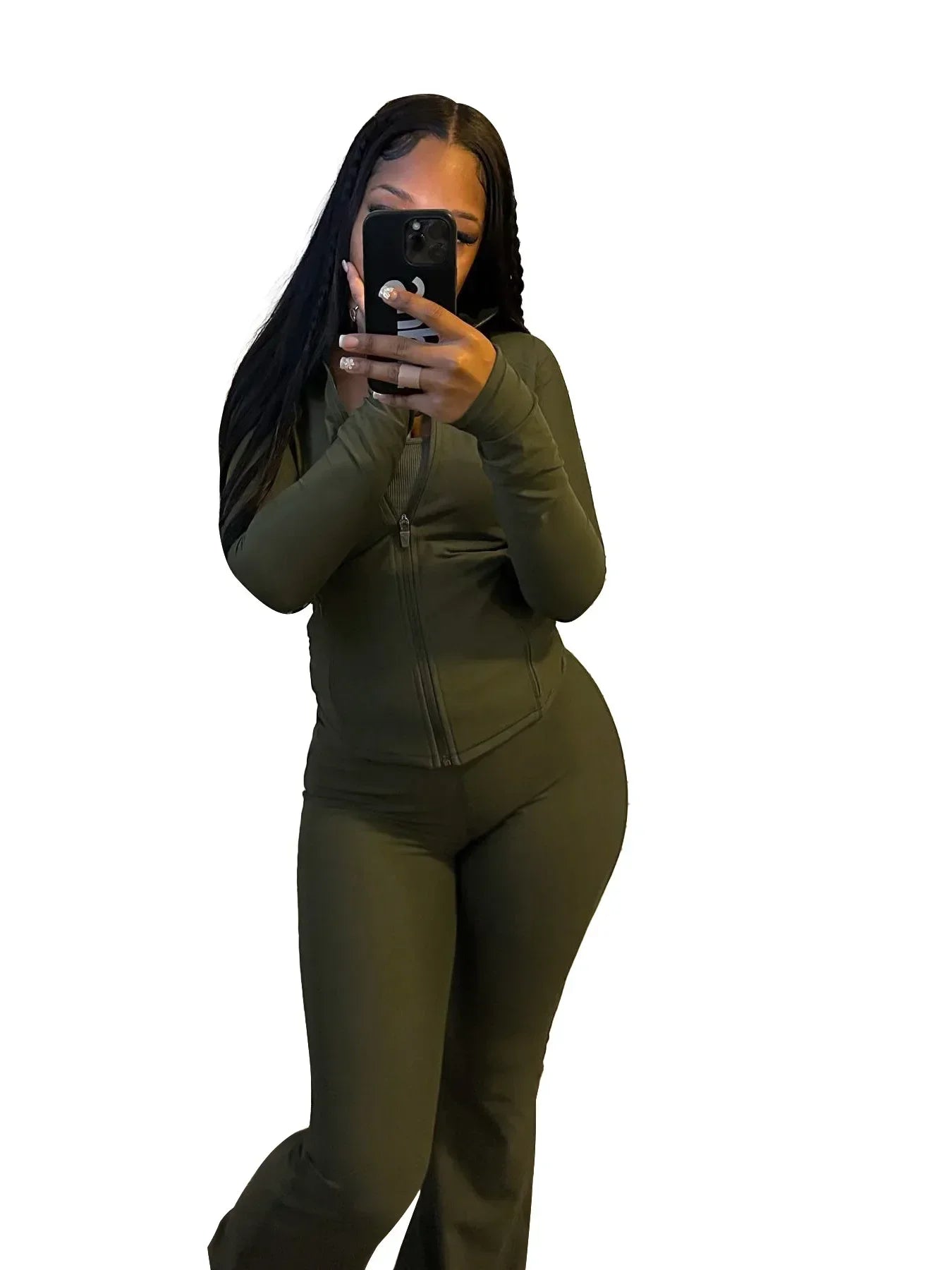 CM.YAYA Street Women's Set Striped Long Sleeve Jacket and Jogger Sweatpants Active 2024 Fall Sportwear Two 2-Piece Set Outfits