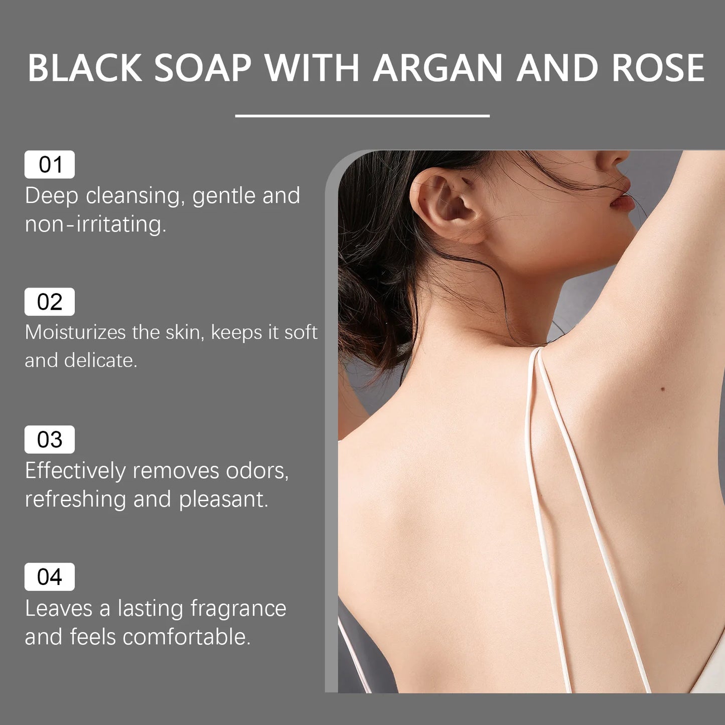 Black Soap Purifying Deep Cleansing Dead Skin Remover Acne Anti Redness Soothing Brightening Moisturizing Exfoliating Body Scrub