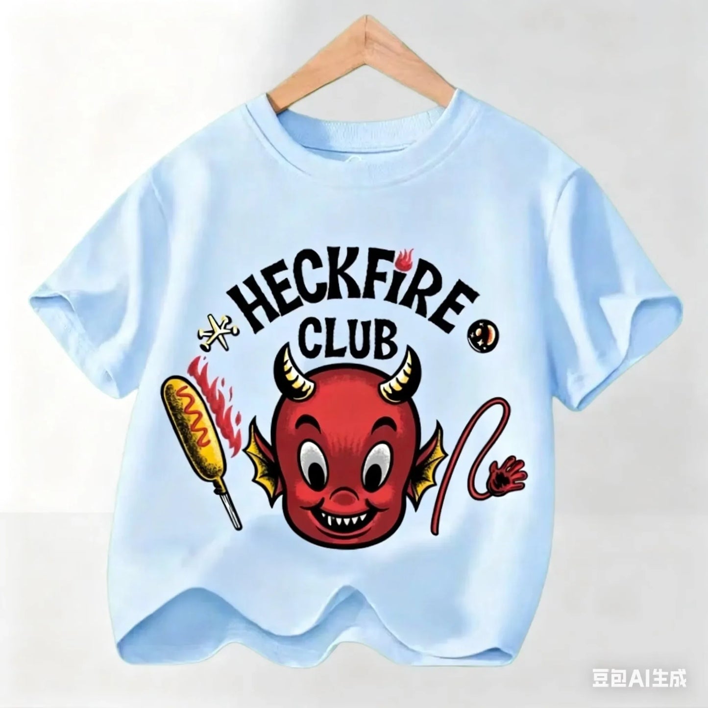 Graphic Party T-shirt, Cool Casual Clothing for Fans, Kids' T-shirt with Hot Stranger Movie Theme for Boys and Girls, Modern