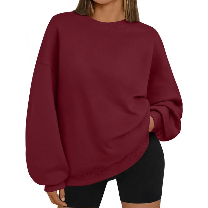 new Loose Long Sleeve round Neck Sweatshirt Casual Comfortable pullover Spring Autumn  Sportswear Tops Women's sweatshirt