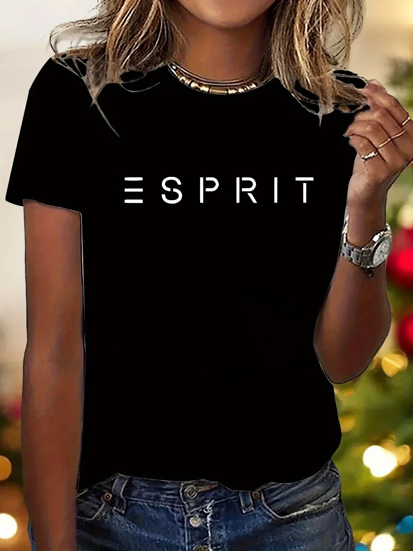 WomenS Graphic Tee Casual Crew Neck Short Sleeve T-Shirt  with Bold Letter Print Everyday Tshirt Bold Print Tee