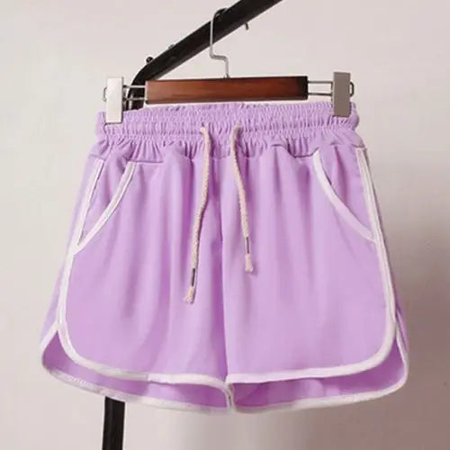 plus size pajama trousers women's sports shorts high waist solid colour wide leg trousers elastic waistband pocket pajama trouse