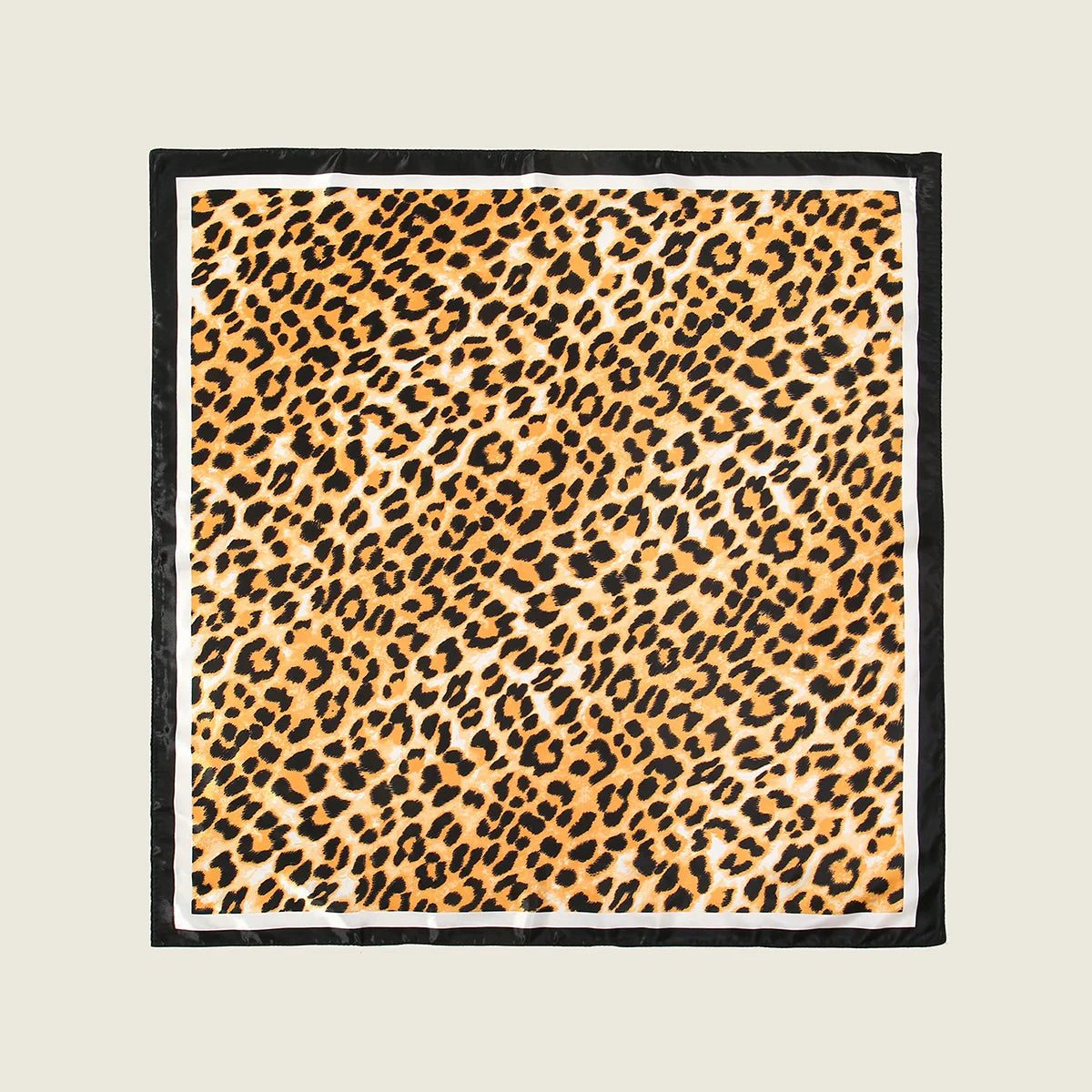 90*90cm Satin Square Scarf Women Leopard Print Shawl Hair Wrap Silk Feeling Satin Neckerchief Hair Band Classics Leopard Bandana