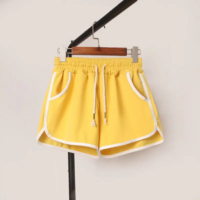 plus size pajama trousers women's sports shorts high waist solid colour wide leg trousers elastic waistband pocket pajama trouse