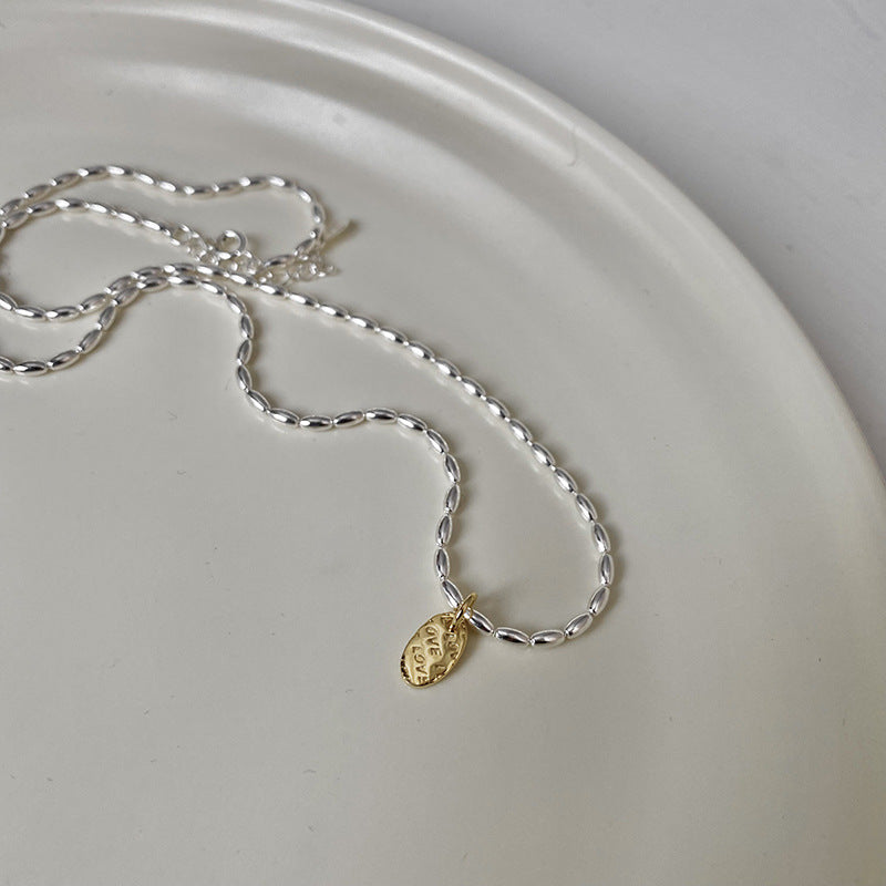 Popular 925 Sterling Silver Gold Drop Necklace For Women Fine Jewelry Wedding Party Birthday Gift