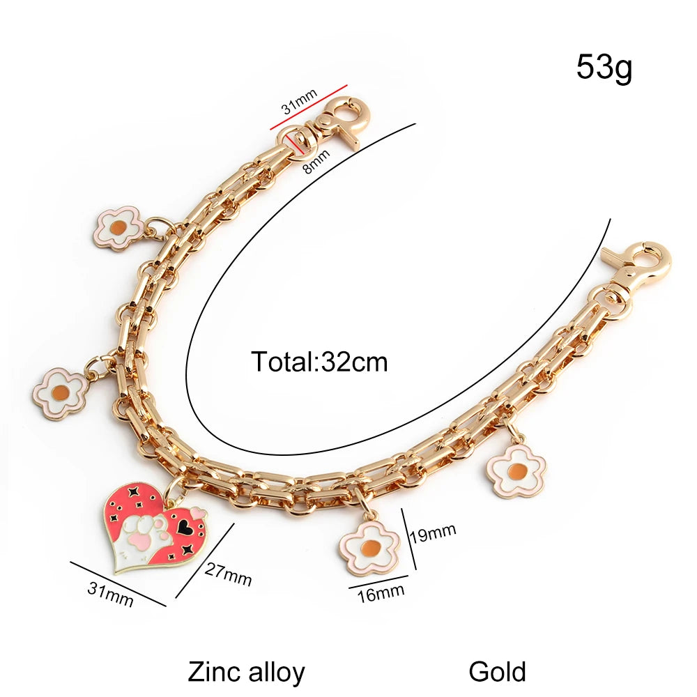 1PC Romantic Luxury Love Decoration Bag Extension Chain Messenger Bag Sweet and Cute Valentine's Day CP Couple DIY Chain Gift