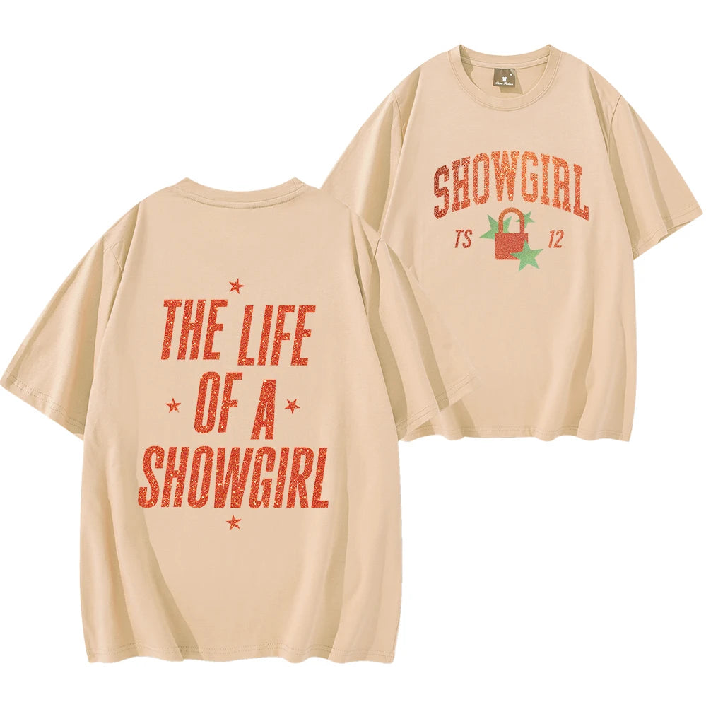 Showgirls Life T Shirt in My Showgirl Era T-Shirt New Album 2025 Shirt Country Music Fan Gift Men Women Streetwear Hip Hop Tops