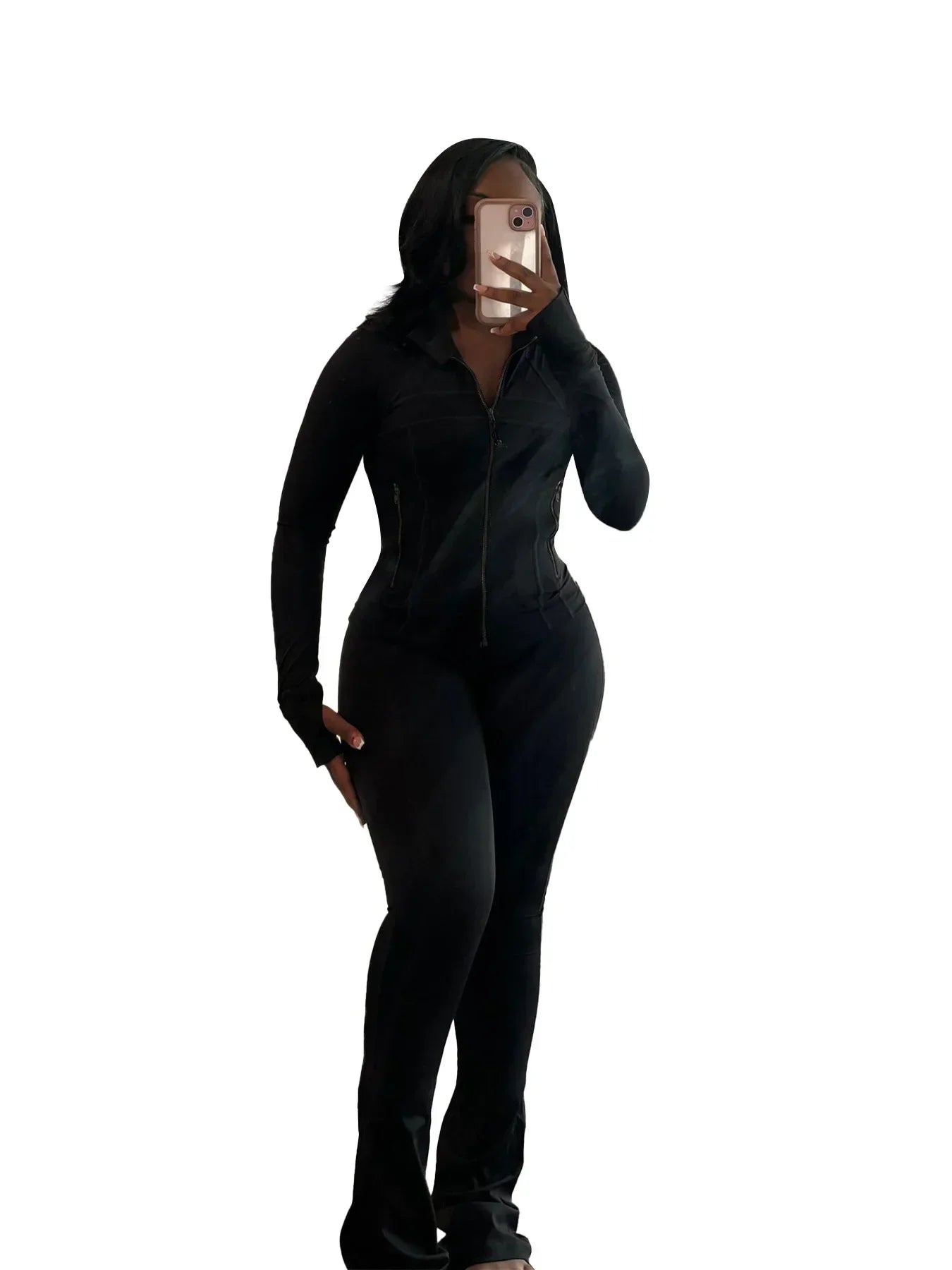 CM.YAYA Street Women's Set Striped Long Sleeve Jacket and Jogger Sweatpants Active 2024 Fall Sportwear Two 2-Piece Set Outfits