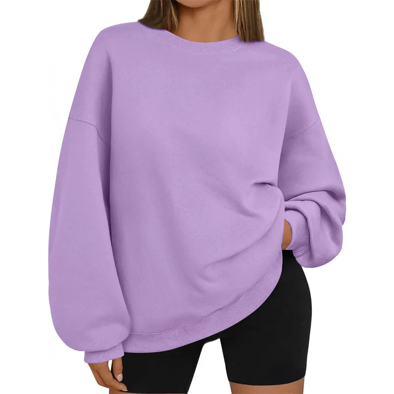 new Loose Long Sleeve round Neck Sweatshirt Casual Comfortable pullover Spring Autumn  Sportswear Tops Women's sweatshirt