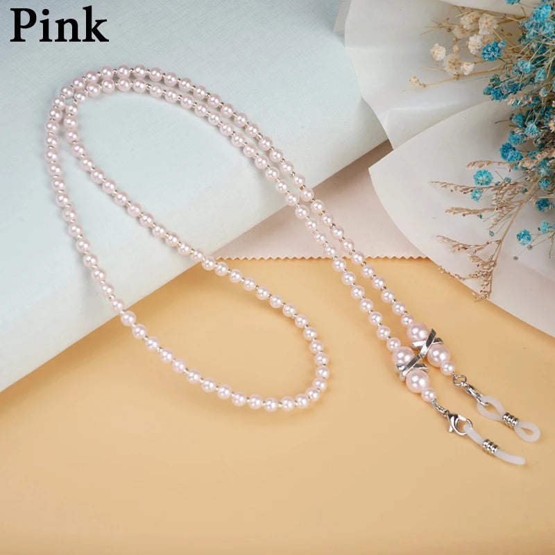 Fashion Pearl Glasses Chain for Women Sunglass Lanyard Reading Glasses Lanyard Mask Chain Eyewear Colorful Beaded Mask Chain