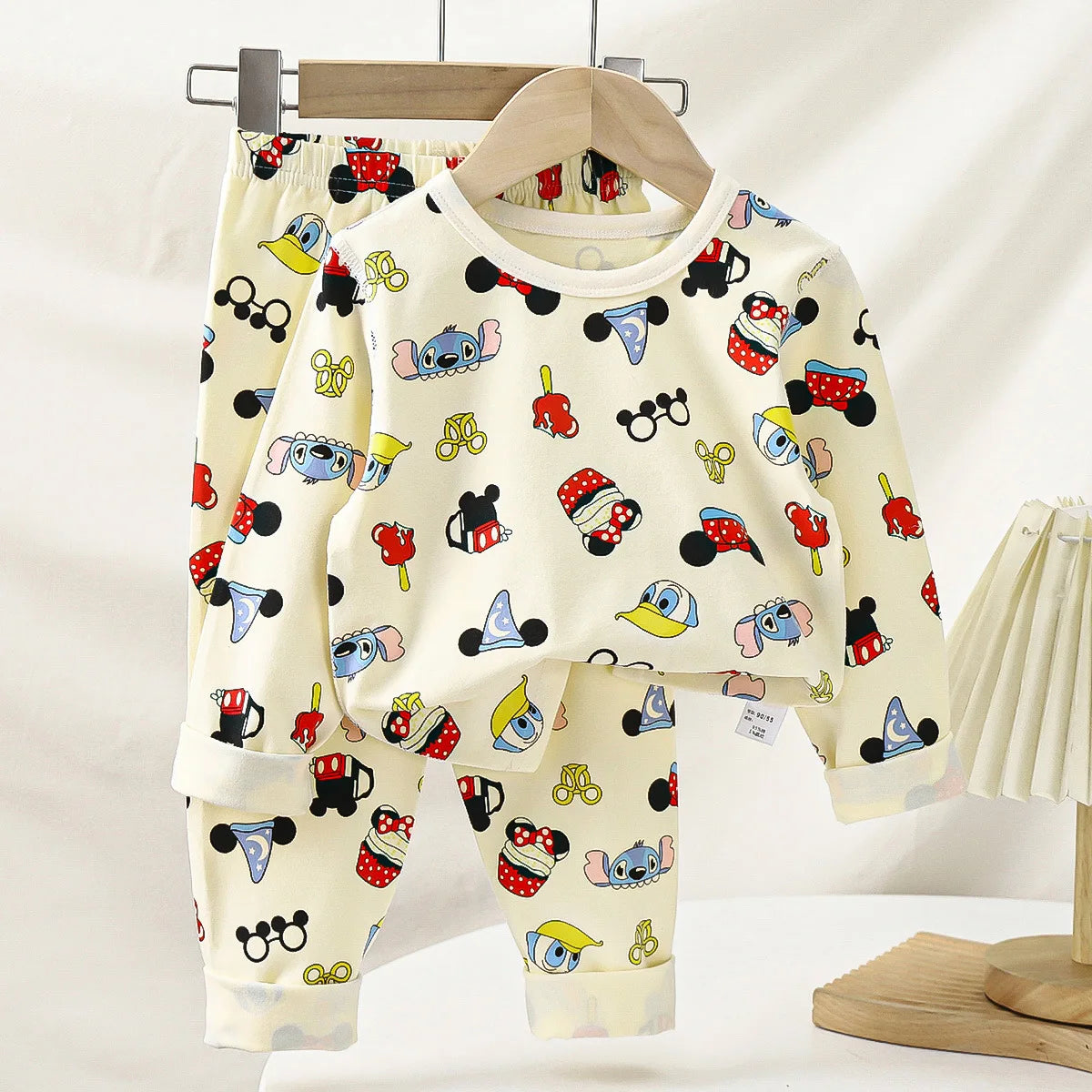Kid Comfortable Pajamas Two Piece Set Multi Style Long Sleeve Top Trousers Pants Girl Boy Homewear Casual Children Cute Wear