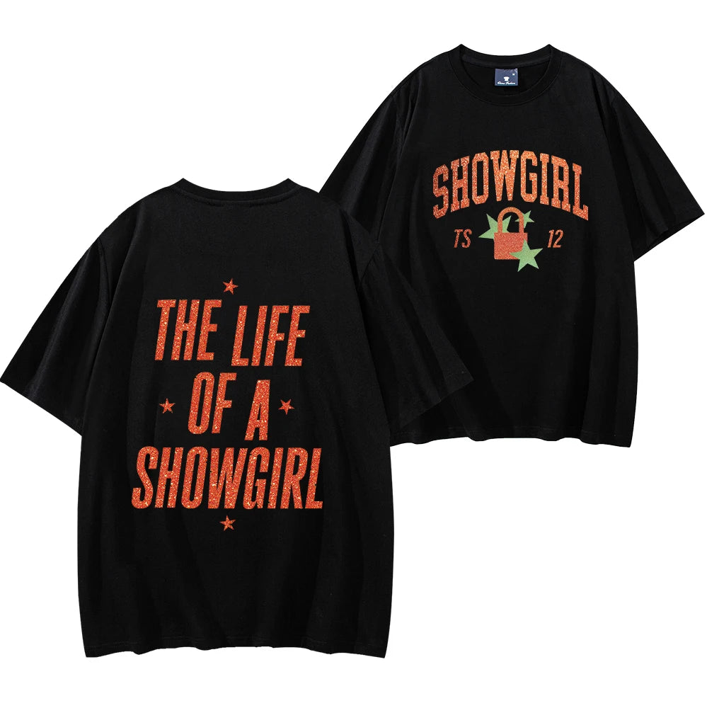 Showgirls Life T Shirt in My Showgirl Era T-Shirt New Album 2025 Shirt Country Music Fan Gift Men Women Streetwear Hip Hop Tops