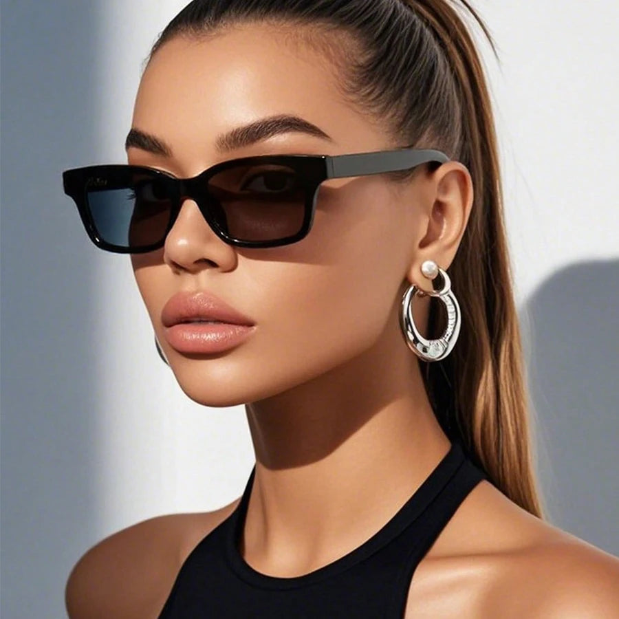 Vintage Rectangle Classics Sunglasses Women Fashion Retro Brand Designer Cat Eye Sun Glasses UV400 Shades Eyewear Men Goggles