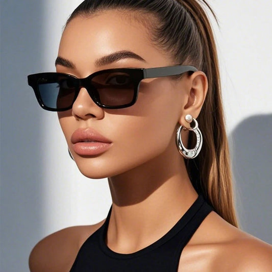 Vintage Rectangle Classics Sunglasses Women Fashion Retro Brand Designer Cat Eye Sun Glasses UV400 Shades Eyewear Men Goggles