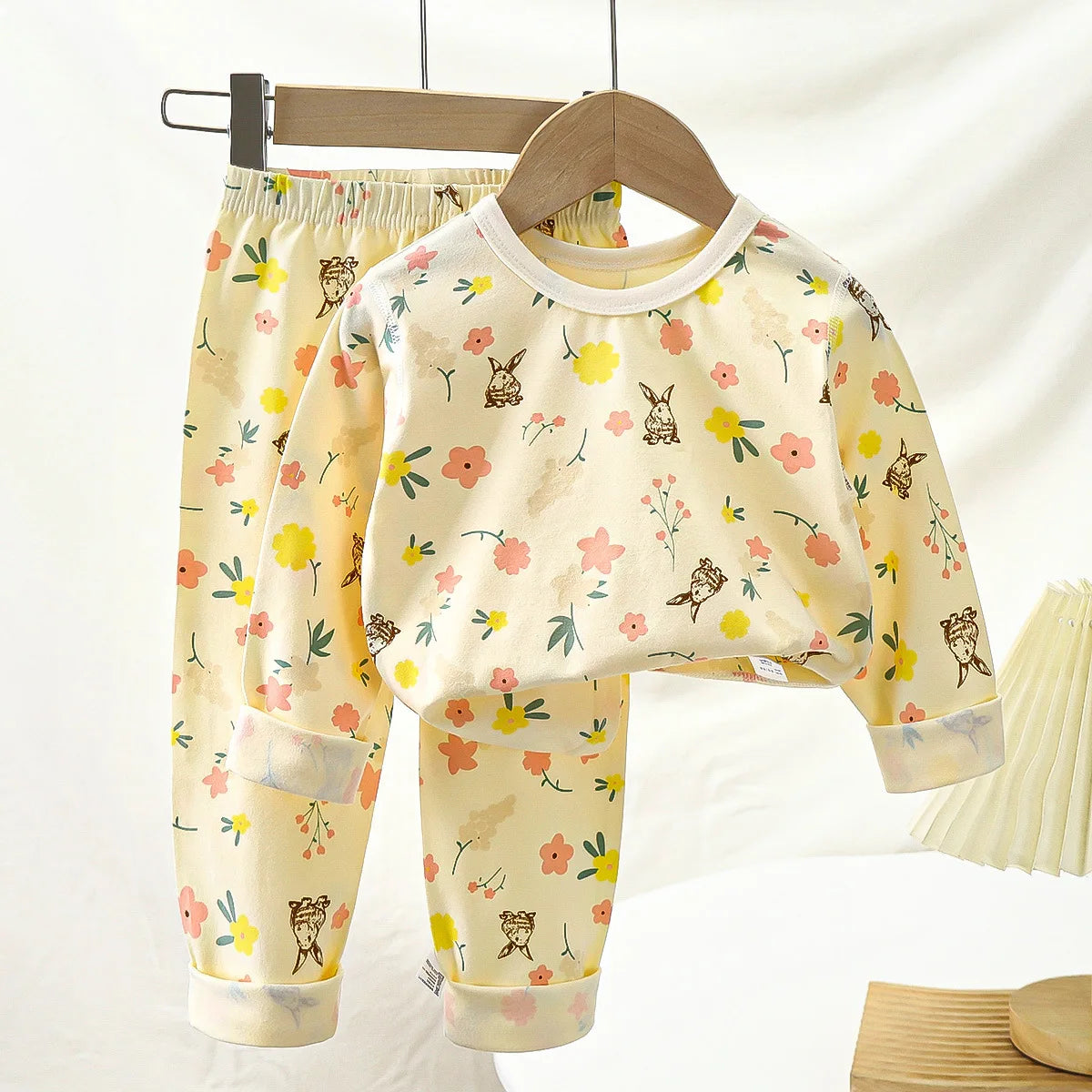 Kid Comfortable Pajamas Two Piece Set Multi Style Long Sleeve Top Trousers Pants Girl Boy Homewear Casual Children Cute Wear