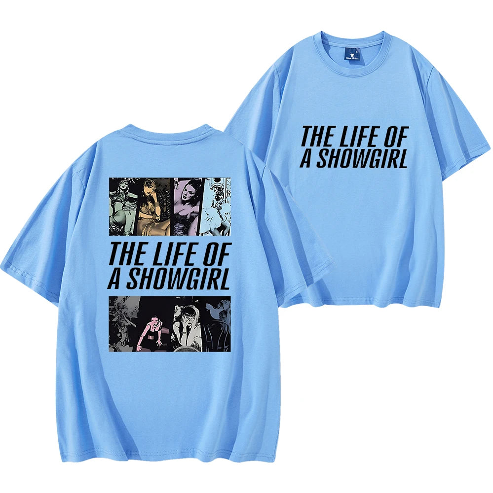 Showgirls Life T Shirt in My Showgirl Era T-Shirt New Album 2025 Shirt Country Music Fan Gift Men Women Streetwear Hip Hop Tops